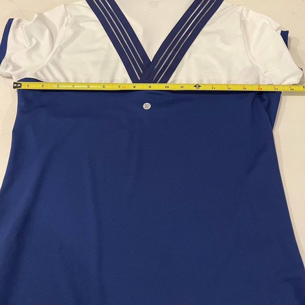 EP New York Polo Shirt Women’s Small White Blue Golfing Activewear Logo - Picture 9 of 9